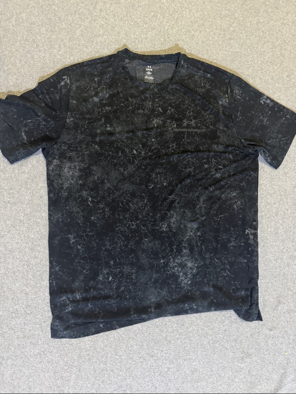 Under Armour Men's L Black Marbled Performance Tee